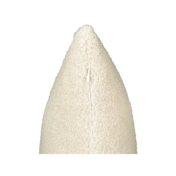 Set of 2 Decorative Cushions LEUZEA Boucle 60 x 60 cm Beige Solid