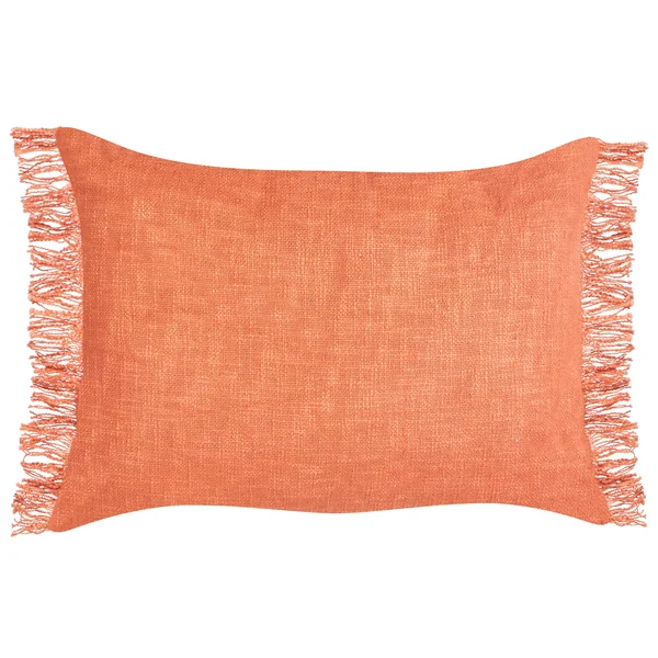 Set of 2 Decorative Cushions MABA Cotton 50 x 35 cm Orange Solid