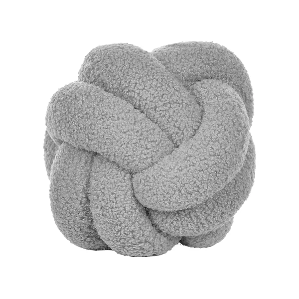Set of 2 Decorative Cushions MALNI Boucle 19 x 19 cm Grey Solid
