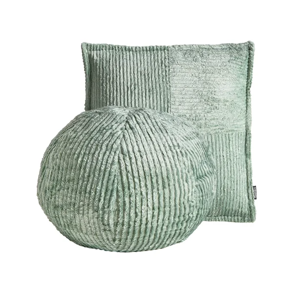 Set of 2 Decorative Cushions MARANTA Corduroy 30 x 30 cm 45 x 45 cm Green Solid