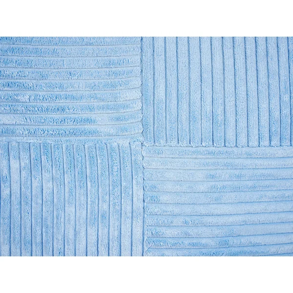 Set of 2 Decorative Cushions MILLET Corduroy 43 x 43 cm Blue Geometric Pattern