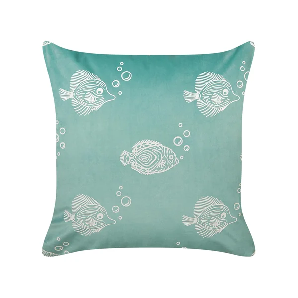 Set of 2 Decorative Cushions SOLIDAGO Velvet 45 x 45 cm Green