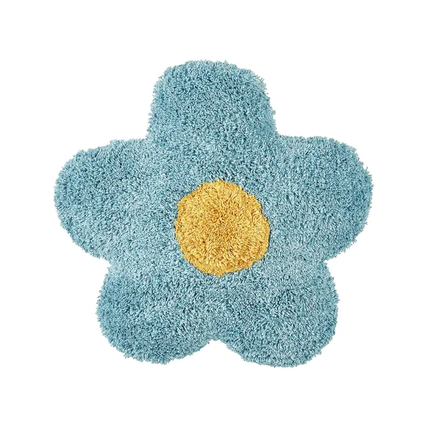 Set of 2 Decorative Cushions SORREL Cotton 30 x 30 cm Blue Flower