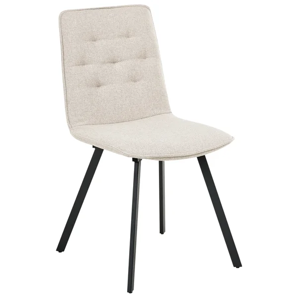 Set of 2 Dining Chairs CARVER Fabric Beige