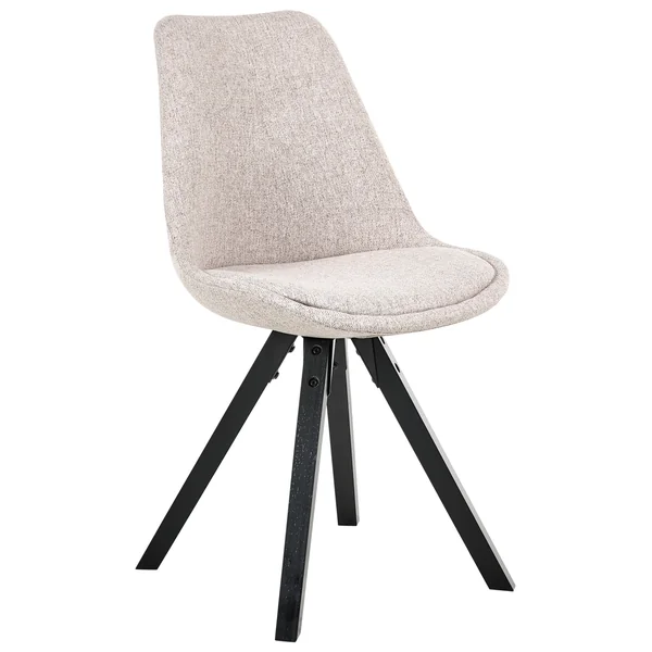 Set of 2 Dining Chairs HEDLEY Fabric Beige