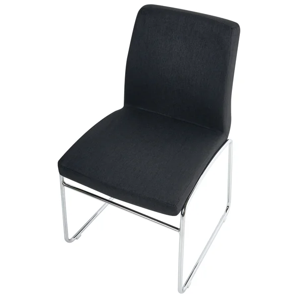 Set of 2 Dining Chairs LECCO Fabric Black