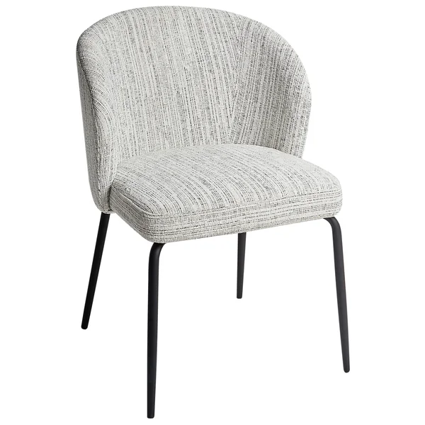 Set of 2 Dining Chairs ZANA Fabric White