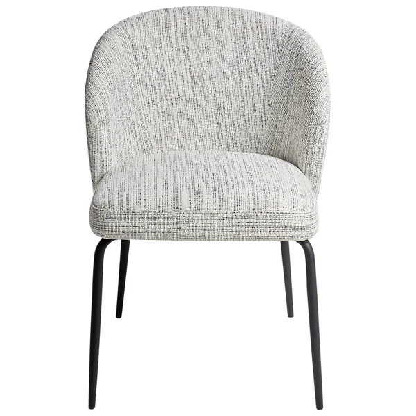 Set of 2 Dining Chairs ZANA Fabric White
