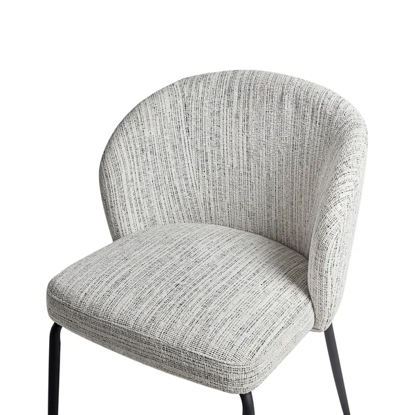Set of 2 Dining Chairs ZANA Fabric White