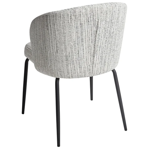 Set of 2 Dining Chairs ZANA Fabric White