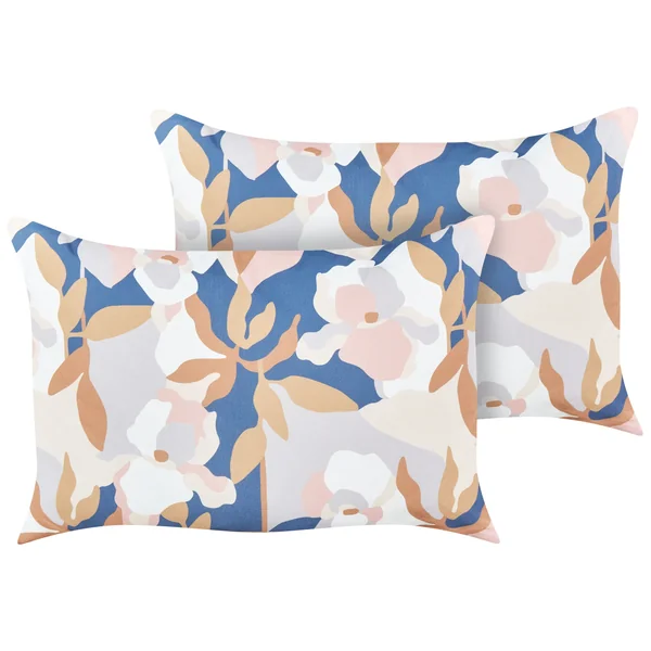 Set of 2 Outdoor Cushions VEREZZI Floral Pattern 40 x 60 cm Multicolour