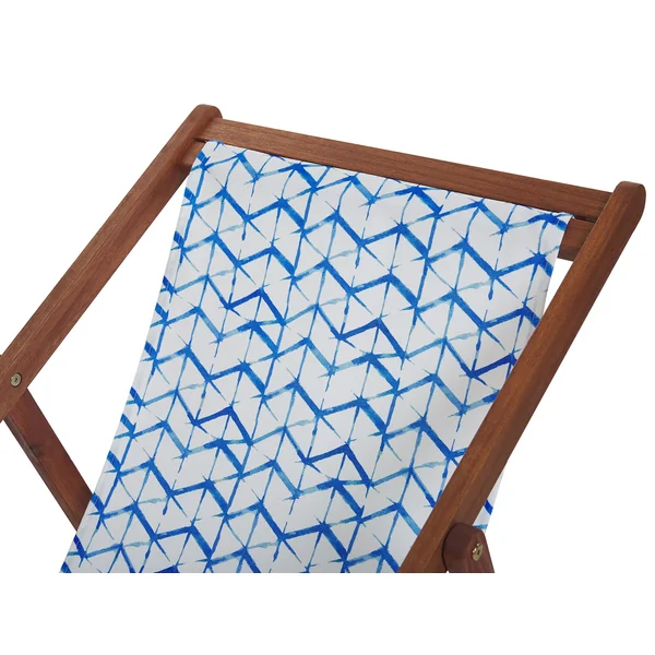 Set of 2 Sun Lounger Replacement Fabrics ANZIO/AVELLINO 113 x 44 cm Blue