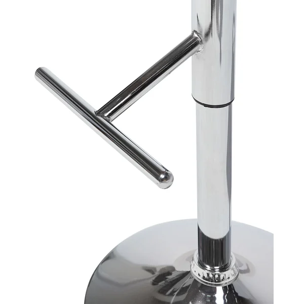 Set van 2 barstoelen PETERSBURG Kunstleer draaibaar Wit/zilver