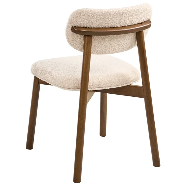 Set van 2 eetkamerstoelen MILLS Bouclé Bruin/lichtbeige