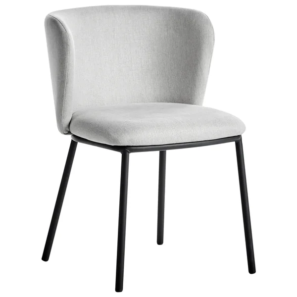 Set van 2 eetkamerstoelen MINA Stof Lichtgrijs