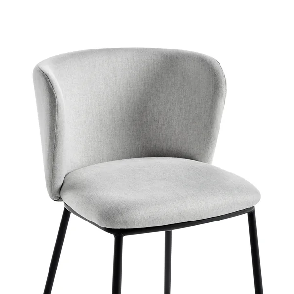Set van 2 eetkamerstoelen MINA Stof Lichtgrijs
