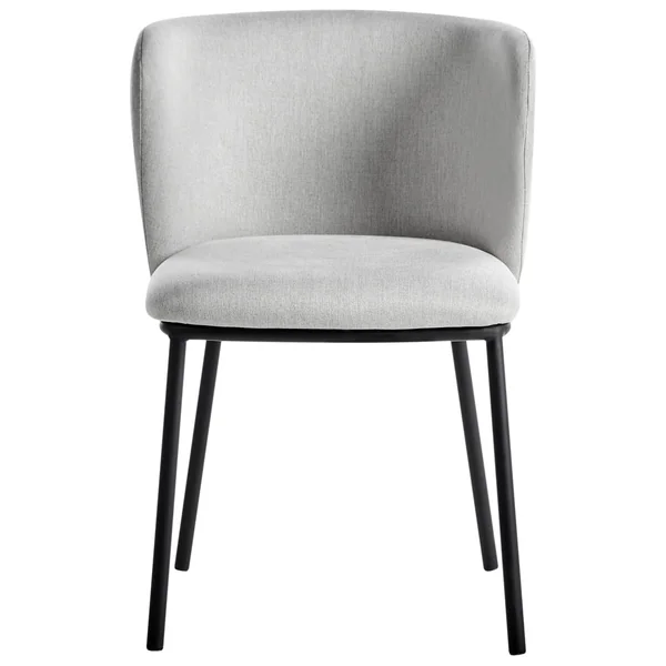 Set van 2 eetkamerstoelen MINA Stof Lichtgrijs