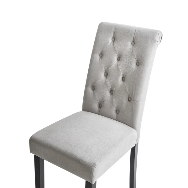 Set van 2 eetkamerstoelen VELVA Stof Grijs