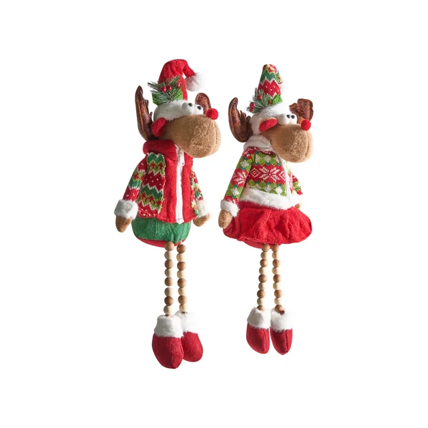 Set van 2 kerstdecoraties GEITSJOEN Rendier 55/58 cm Meerkleurig