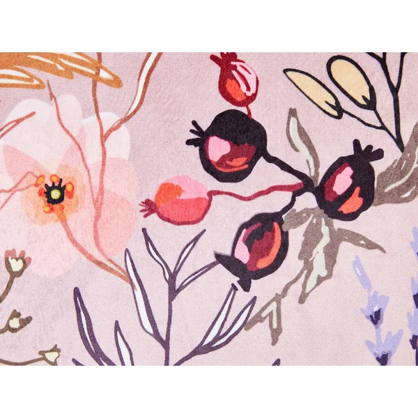 Set van 2 sierkussens ANEMONES Fluweel 45 x 45 cm Pastelroze bloempatroon