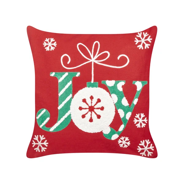 Set van 2 sierkussens GINGERBREAD Katoen 45 x 45 cm Rood kerstmotief