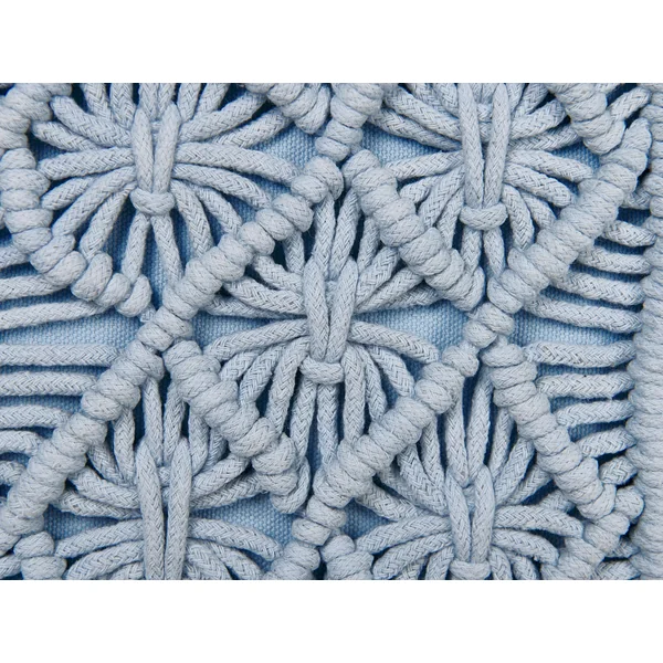 Set van 2 sierkussens GOREME Bouclé 45 x 45 cm Blauw geometrisch patroon