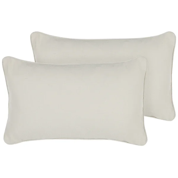 Set van 2 sierkussens HELIOTROPE 30 x 50 cm Wit effen