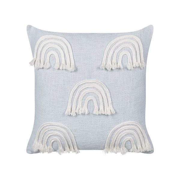 Set van 2 sierkussens LEEA Katoen 45 x 45 cm Lichtblauw