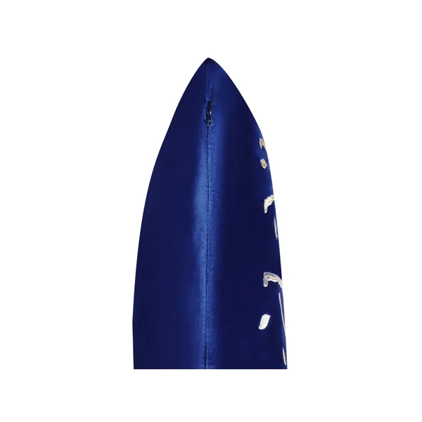 Set van 2 sierkussens MERINGUE Fluweel 45 x 45 cm Donkerblauw kerstmotief