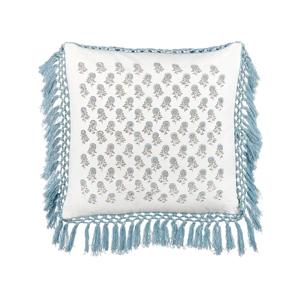 Set van 2 sierkussens PALLIDA Katoen 45 x 45 cm Blauw bloempatroon
