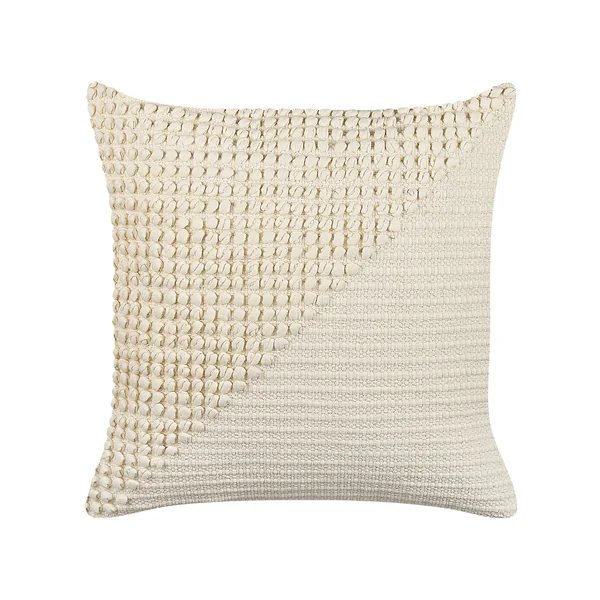 Set van 2 sierkussens PELLAEA Katoen 45 x 45 cm Lichtbeige geometrisch patroon