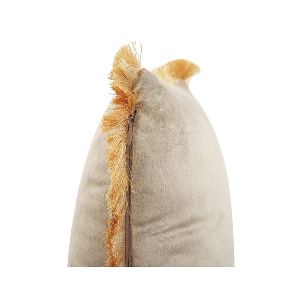 Set van 2 sierkussens POTHOS Fluweel 30 x 50 cm Beige effen