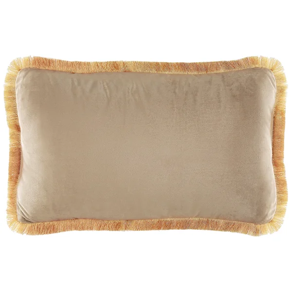 Set van 2 sierkussens POTHOS Fluweel 30 x 50 cm Beige effen