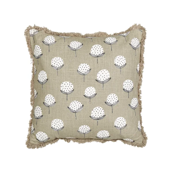 Set van 2 sierkussens PSILOTALES Katoen 45 x 45 cm Beige bloempatroon