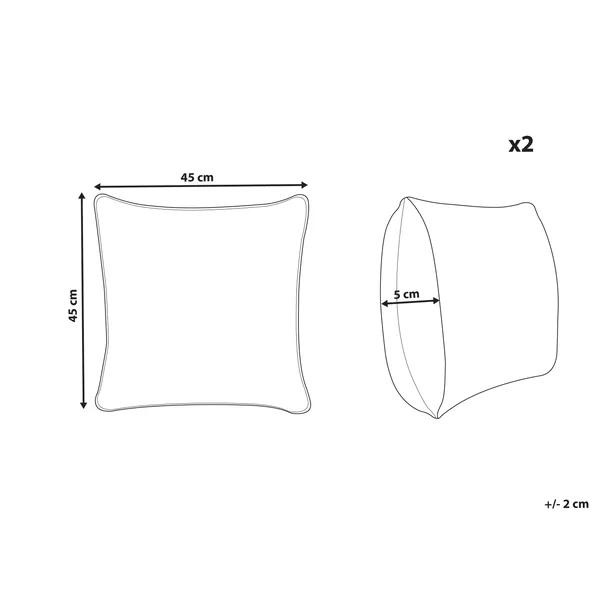 Set van 2 sierkussens SAVINA Katoen 45 x 45 cm Wit bloempatroon