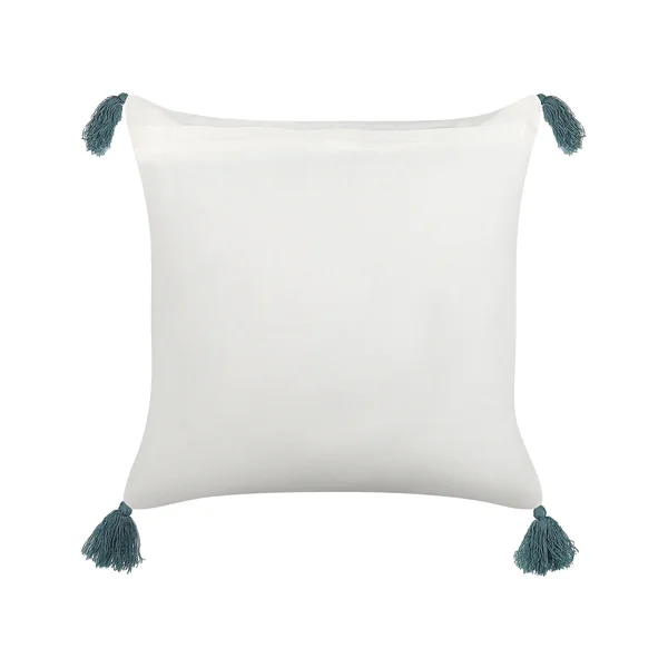 Sierkussen CORNUS Katoen 45 x 45 cm Blauw bloempatroon