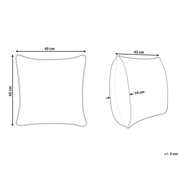 Sierkussen OKRA Fluweel 45 x 45 cm Meerkleurig bladpatroon