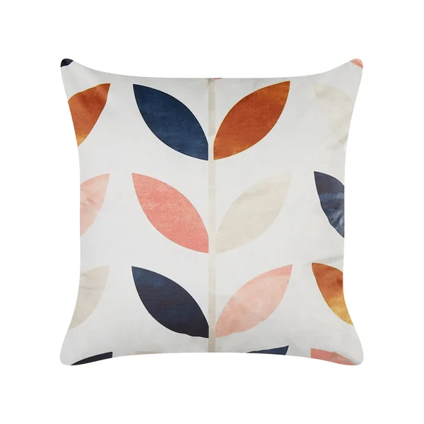 Sierkussen QUINOA Fluweel 45 x 45 cm Meerkleurig bladpatroon
