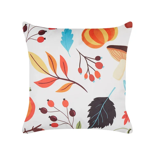 Sierkussen VISCARIA Fluweel 45 x 45 cm Meerkleurig bladpatroon