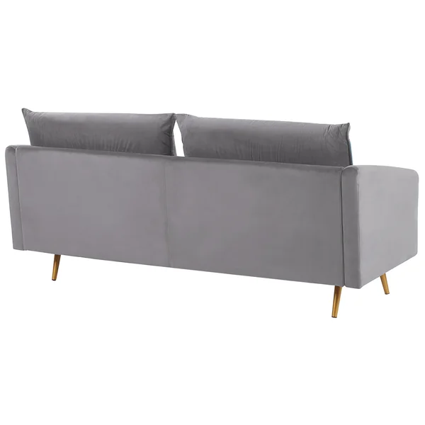 Sofa 3 Seater MAURA Velvet Grey