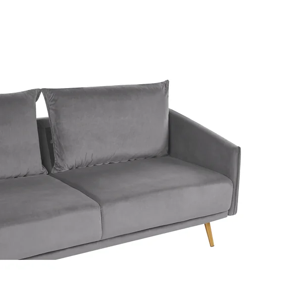 Sofa 3 Seater MAURA Velvet Grey
