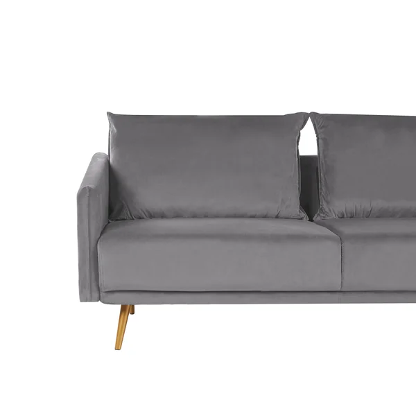 Sofa 3 Seater MAURA Velvet Grey