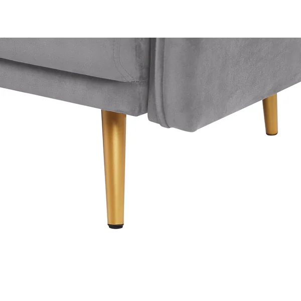 Sofa 3 Seater MAURA Velvet Grey