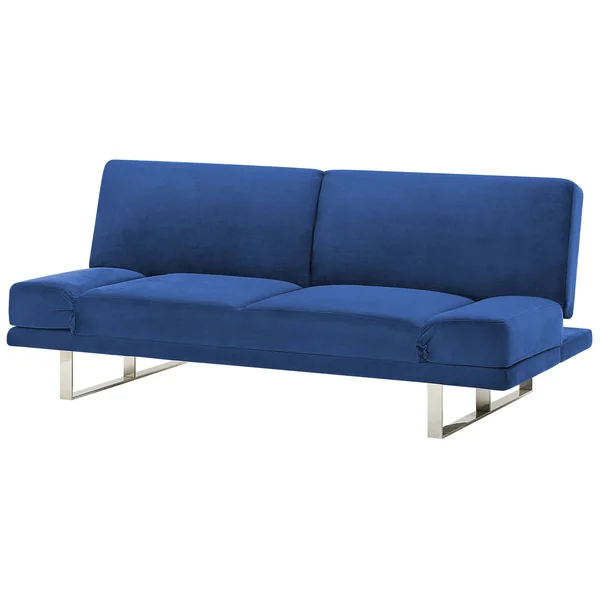 Sofa Bed 2 Seater YORK Velvet Navy Blue
