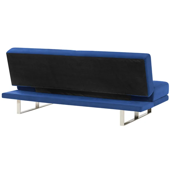 Sofa Bed 2 Seater YORK Velvet Navy Blue