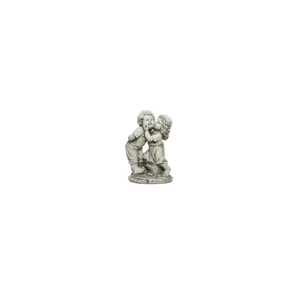 Statue enfants en magnésium blanc cassé Kaemingk - 25 x 40,5 x 60 cm