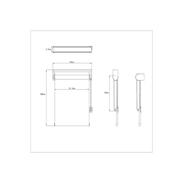 Store enrouleur jour / nuit Elin blanc l.55 x H.180cm Colours