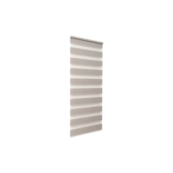 Store enrouleur jour / nuit sans perçage Elin 2 gris perle l.45 x H.140cm Goodhome