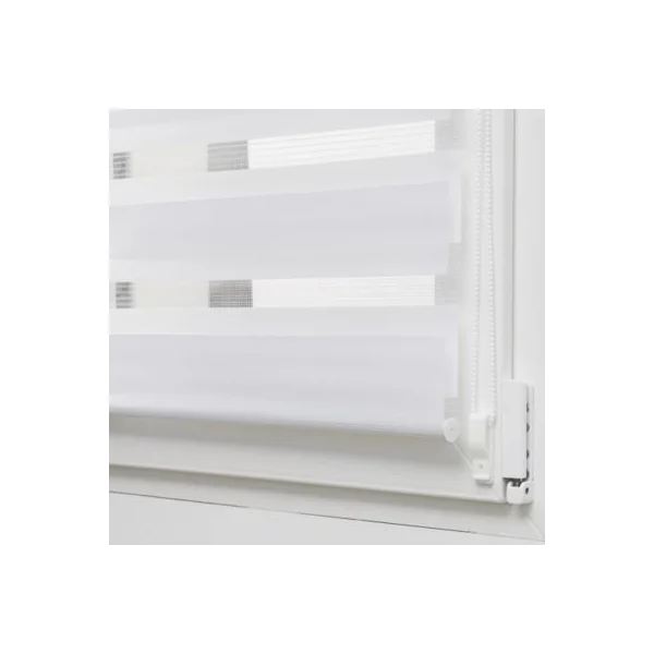 Store enrouleur jour/nuit sans perçage blanc l.55 x H.120 Madeco