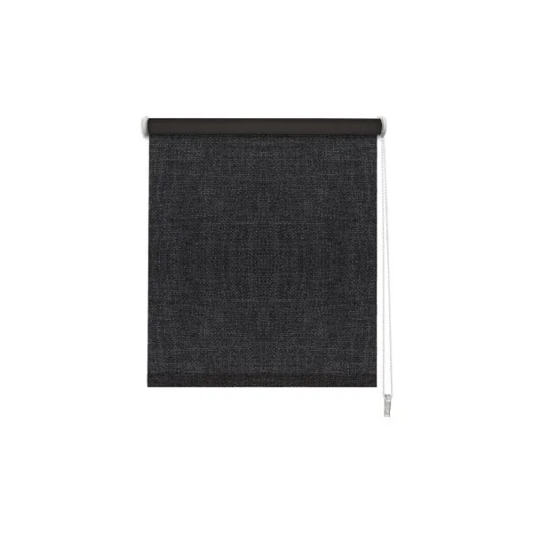 Store enrouleur occultant Ancona effet tweed gris anthracite l.210 x H.190cm Madeco